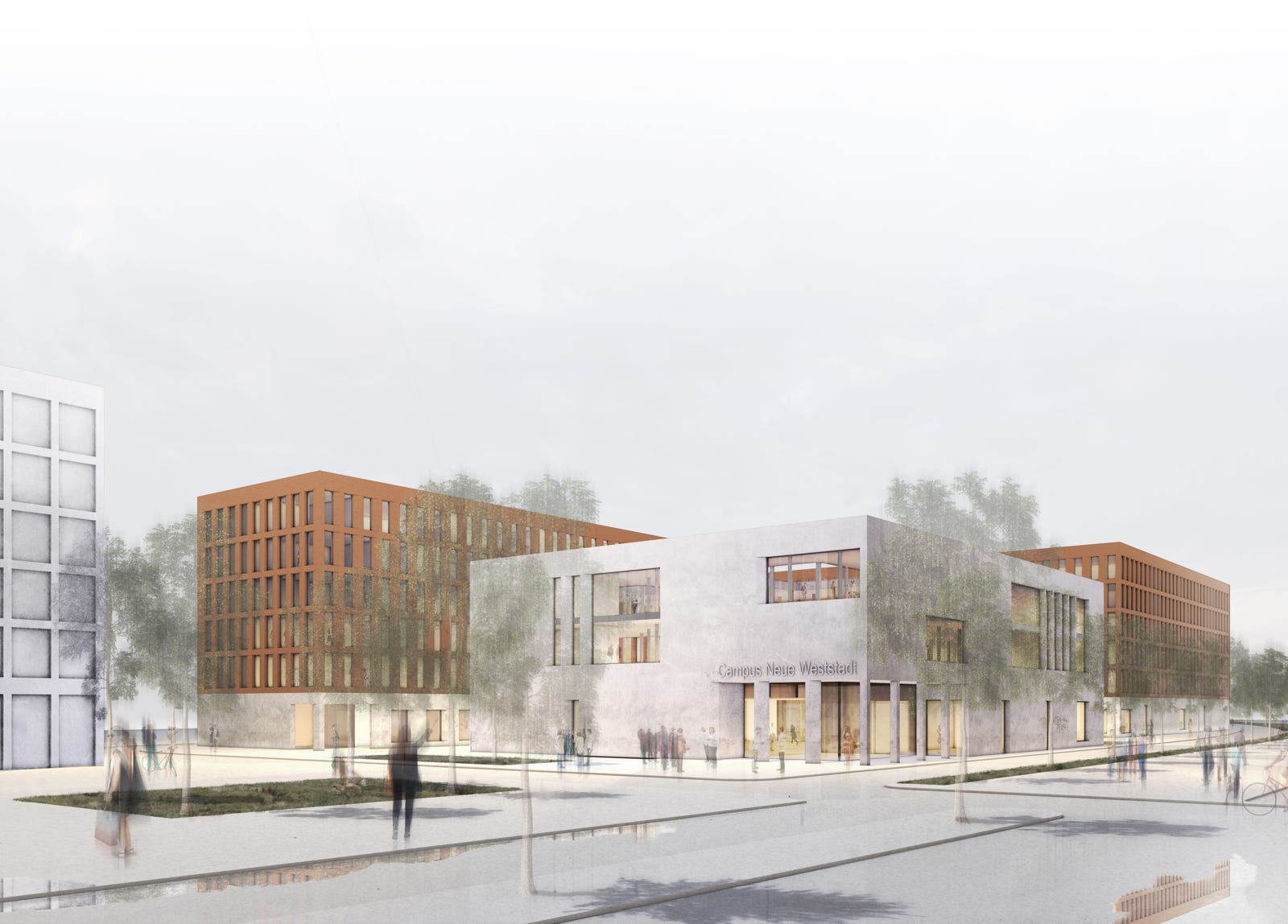 Campus Neue Weststadt, FH, Hochschule  Esslingen, offener Wettbewerb, 2. Phase, engere Wahl, soll sasse architekten BDA Dortmund